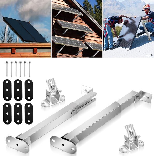 Jayseuw 2x moduli fotovoltaici di elevazione montaggio balcone centrale elettrica tetto piatto 0°-60°