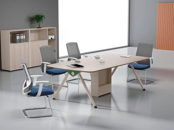 Suite studio beige Tavolo da conferenza di design Armadi in legno pregiato