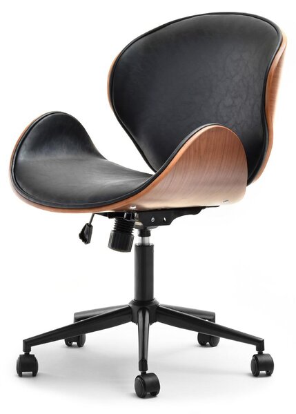 Sedia di design YLSA - noce / nero antico / nero