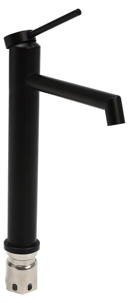 Rubinetto per lavabo, montaggio a soffitto, comando acqua calda-fredda, nero