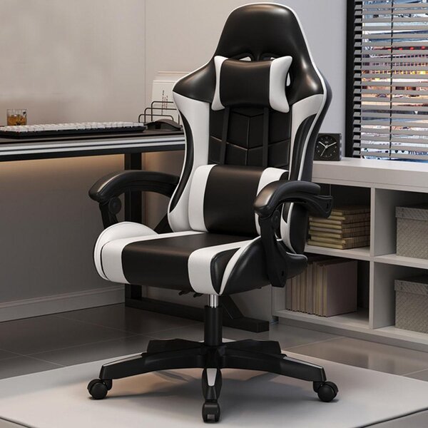Sedia da gioco Sedia per computer Sedia girevole Esport Sedia da scrivania Sedia ergonomica regolabile in altezza Sedia da ufficio NeroYXY7008-HEI