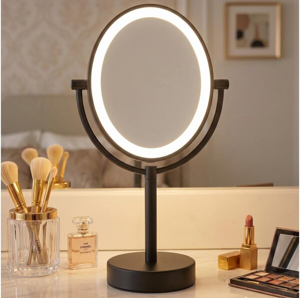 Eglo 201599 - Specchio cosmetico con retroilluminazione a LED LED/4W/4xAA IP65 nero