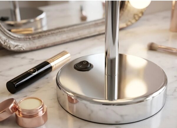 Eglo 201598 - Specchio cosmetico con retroilluminazione LED LED/4W/4xAA IP65 cromo lucido