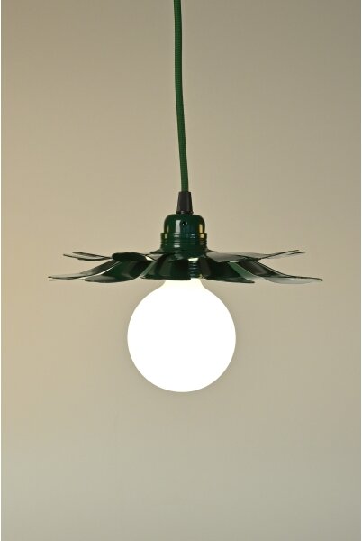 Bohemia-Design - Lampada a sospensione con cavo 1xE27/60W/230V verde