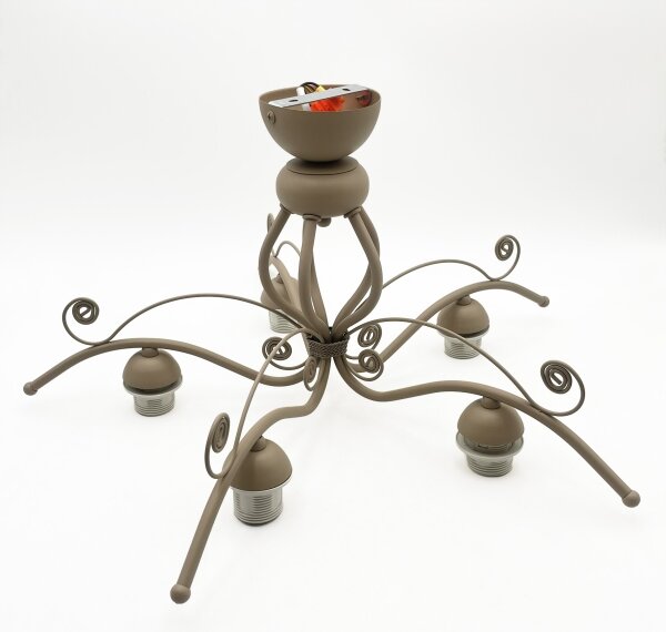Brilagi - Lampadario a plafone ANTICO MODERN 5xE27/60W/230V beige