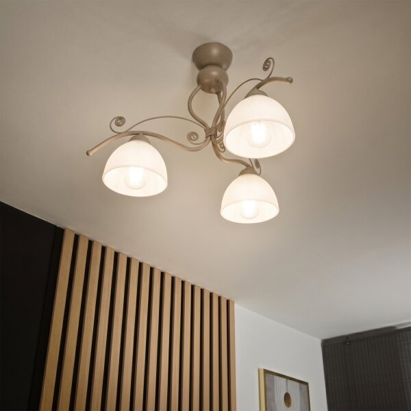 Brilagi - Lampadario a plafone ANTICO MODERN 3xE27/60W/230V beige