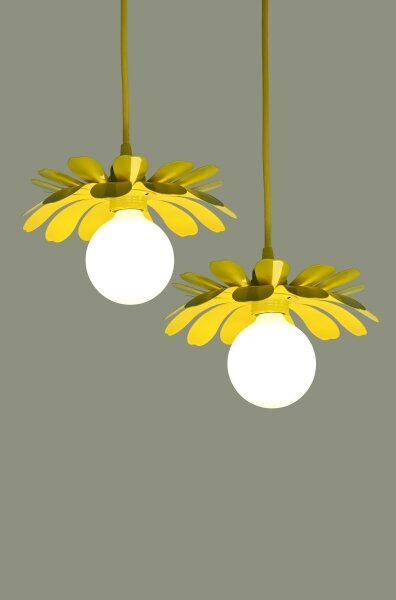 Bohemia-Design - Lampada a sospensione con cavo 1xE27/60W/230V gialla