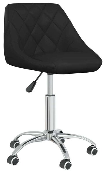 VidaXL Sedia da ufficio girevole in Pelle finta nera