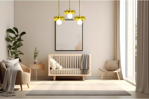 Bohemia-Design - Lampada a sospensione con cavo 1xE27/60W/230V gialla
