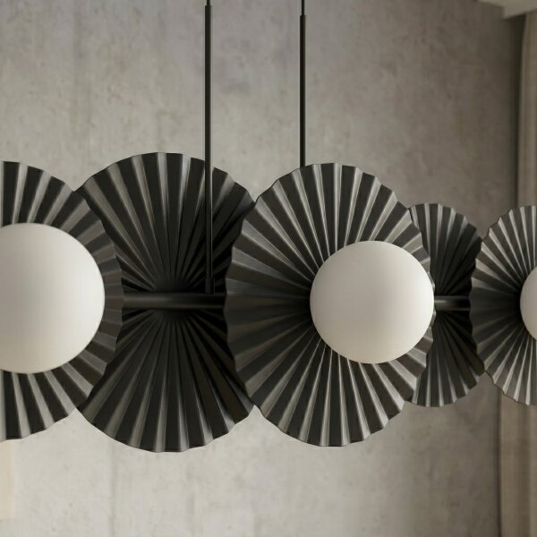 Lampadario a sospensione UMBRA 6xG9/8W/230V nero