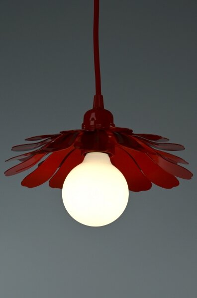 Bohemia-Design - Lampadario a sospensione con cavo 1xE27/60W/230V rosso