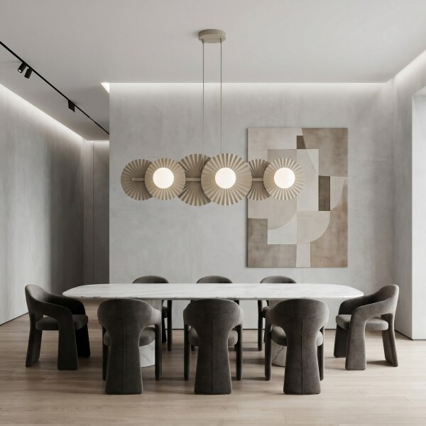 Lampadario a sospensione con cavo UMBRA 6xG9/8W/230V beige