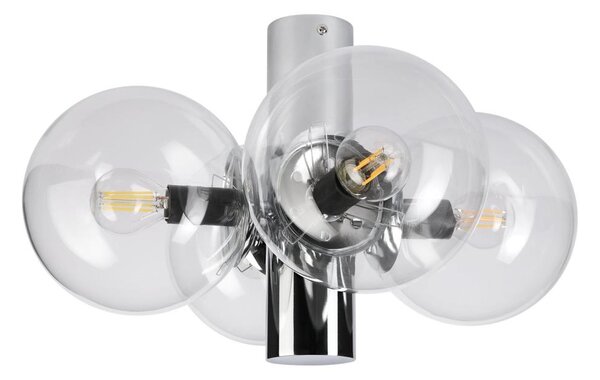 Plafoniera SFERIO 4xE14/5W/230V cromo lucido/trasparente
