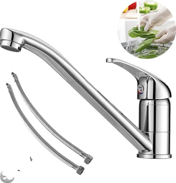 Rubinetto per lavabo, a soffitto, monocomando, cromo