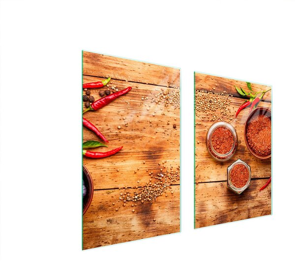 Piatto Di Protezione In Vetro Per La Cucina 65X52 Chilli