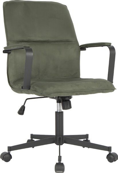 Sedia da ufficio Casa Dolce JAZON, verde, 57,5x61x91/100,5 cm, girevole a 360°, regolabile in altezza, meccanismo a farfalla, peso massimo 120 kg