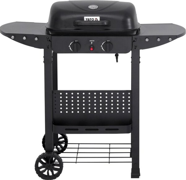 Grill a gas 5kW, 2 bruciatori, acciaio 100,5 x 49 x 92,4 cm