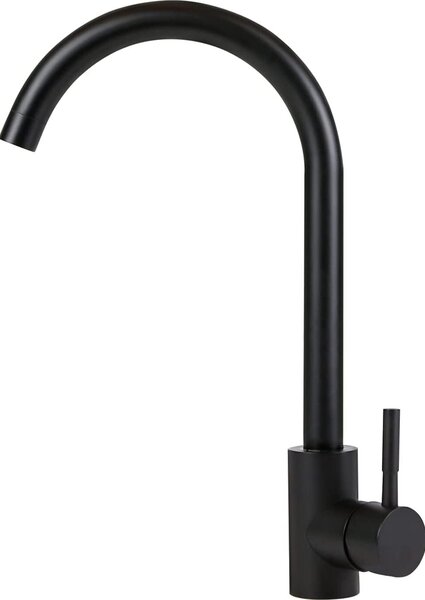 ZMH rubinetto da cucina rubinetto da cucina ad alta pressione - miscelatore in acciaio inox miscelatore girevole a 360° rubinetto da cucina rubinetti lavello miscelatore monocomando - nero