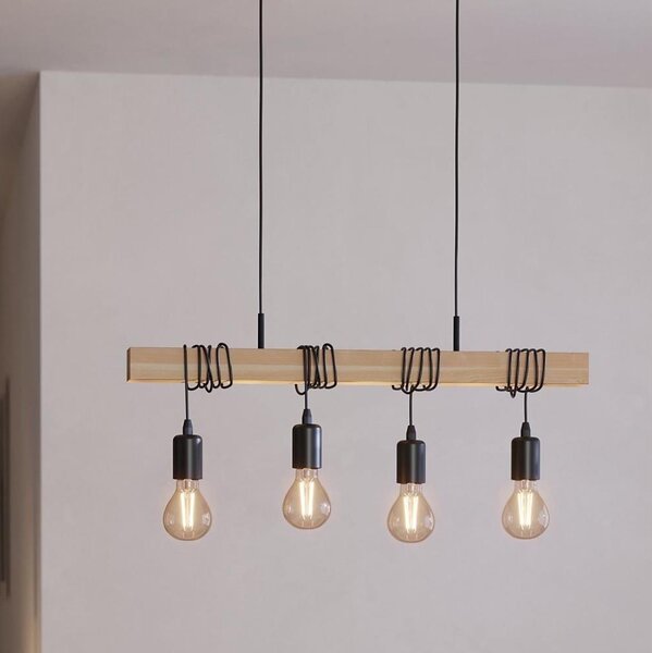 Eglo 43512 - Lampadario a sospensione con cavo TOWNSHEND 4xE27/60W/230V