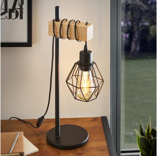 Eglo 44079 - Lampada da tavolo TOWNSHEND 1xE27/60W/230V