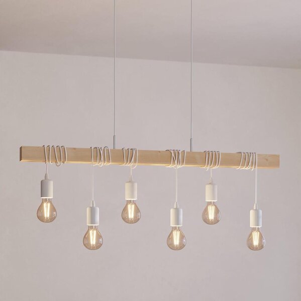 Eglo 43705 - Lampadario sospeso su cavi TOWNSHEND 6xE27/60W/230V