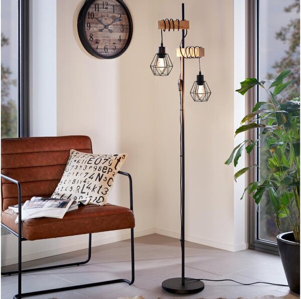 Eglo 44081 - Piantana TOWNSHEND 2xE27/60W/230V