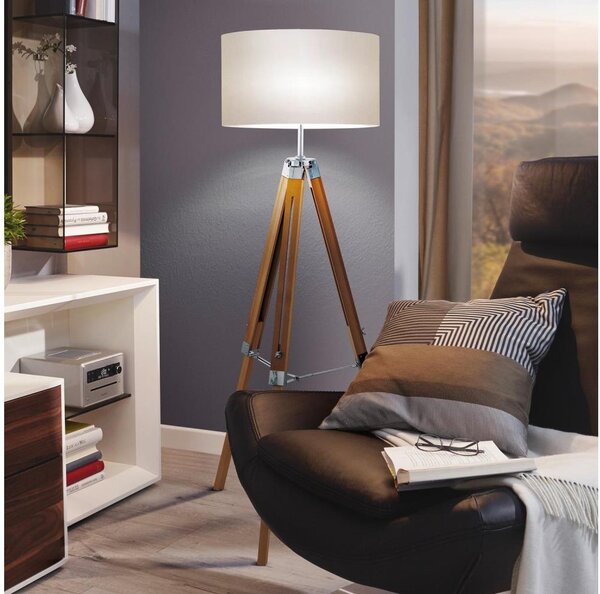Eglo 44114 - Lampada da terra LANTADA 1xE27/60W/230V
