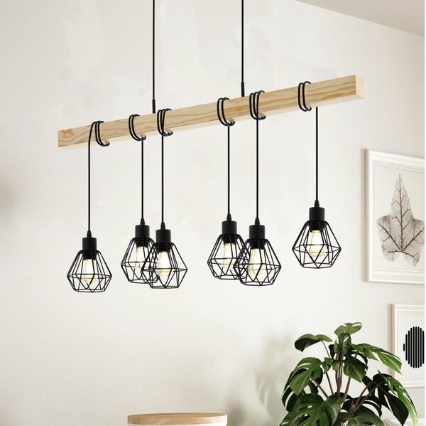 Eglo 44076 - Lampadario a cavo TOWNSHEND 6xE27/60W/230V