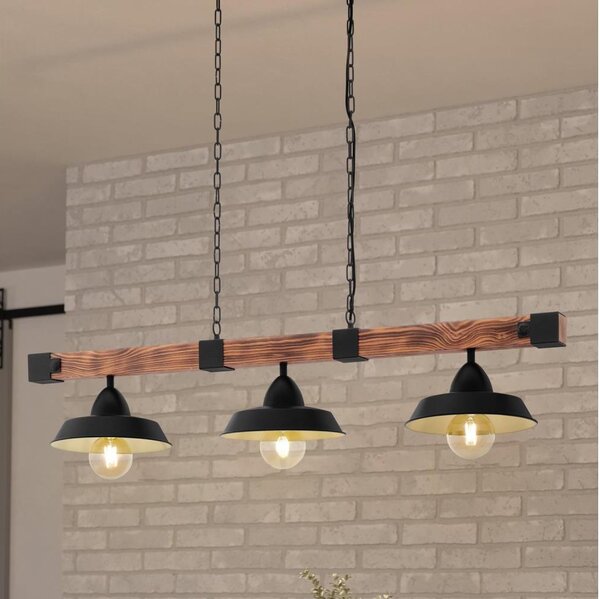 Eglo 44086 - Lampadario a catena OLDBURY 3xE27/60W/230V