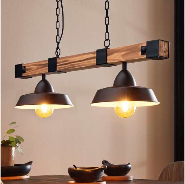 Eglo 44085 - Lampadario a catena OLDBURY 2xE27/60W/230V