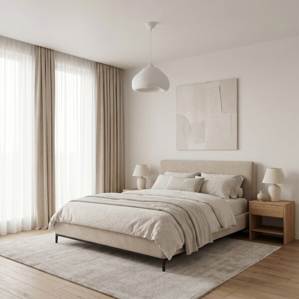 Brilagi - Lampada a sospensione su cavo WABI SABI 1xE27/40W/230V diam. 32 cm bianca