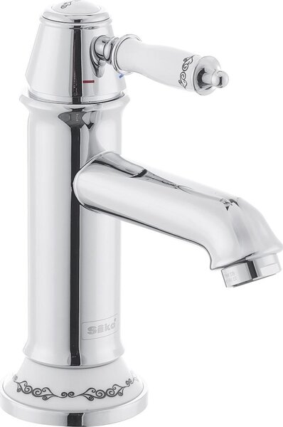 SAT Rubinetto Nostalgia Miscelatore retrò per lavabo Miscelatore monocomando per lavabo, cromato