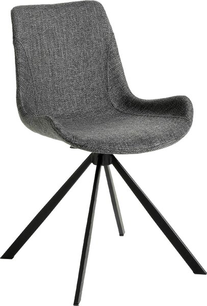 Sedia girevole Angel Cerdá in tessuto grigio scuro 4071