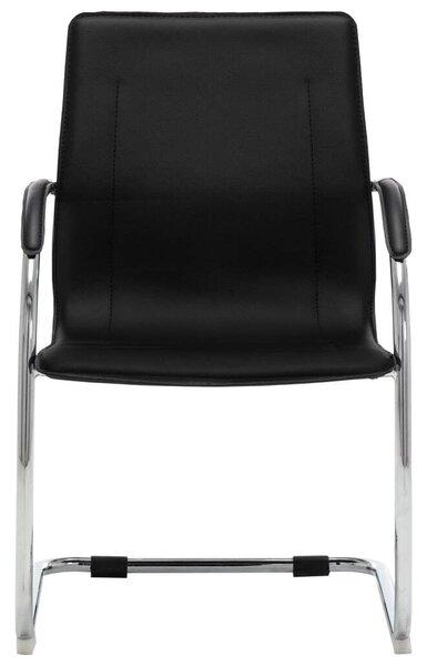 VidaXL Sedia da ufficio cantilever in Pelle finta nera