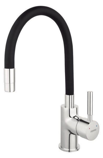 Miscelatore FERRO 70710,0C lavello verticale, telaio, elastico B/N