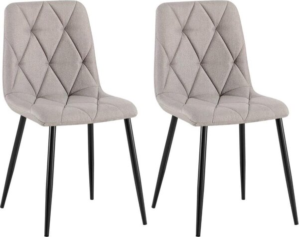Set di 2 sedie per sala da pranzo - sedie da cucina, velluto confortevole, look senza tempo