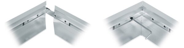 Cornice metallica per installazione di pannelli LED ZEUS 1200x600mm