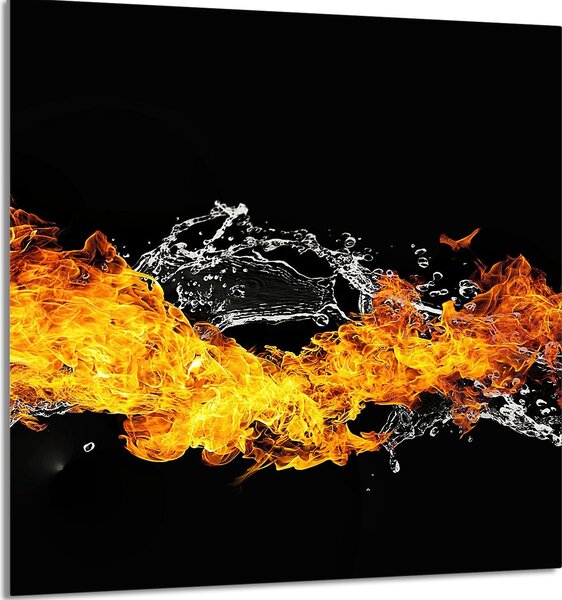 PIATTO IN VETRO PER CUCINA 60x65 Fuoco