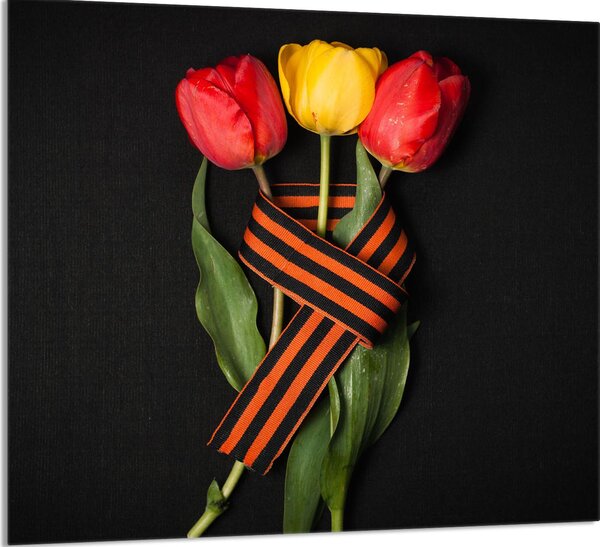 PIATTO IN VETRO PER CUCINA 65x60 Roses