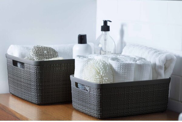 Cestino grigio scuro , 5 l Jute - Curver