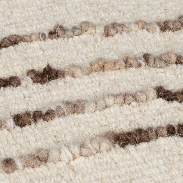 Tappeto marrone/color crema in lana 160x230 cm Abstract Swirl – Flair Rugs