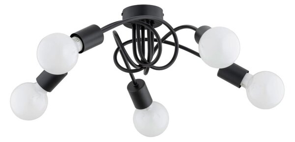 Lampadario a plafone FARTA 5xE27/60W/230V nero