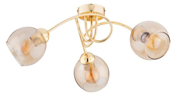 Lampadario a plafone SEYLA 3xE27/60W/230V oro/beige