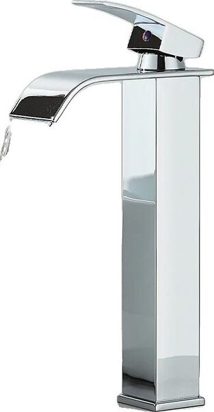 Rubinetto per lavabo, struttura in ottone, comando monocomando, cromato Alto