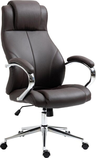 Sedia ergonomica per ufficio, sedia direzionale, sedia imbottita per coniugi - Design senza tempo | Colore: Marrone