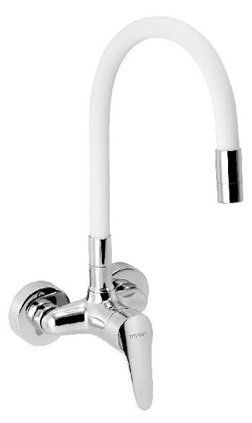 Miscelatore per lavello con braccio flessibile Titania Iris New chrome 94484,0B