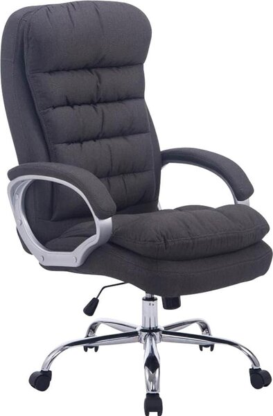 Sedia ergonomica da ufficio XXL - Sedia da ufficio - Tessuto di facile manutenzione UpleCholsthery | Colore: grigio scuro