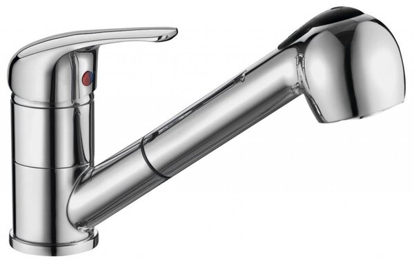 Aqualine 40 - Miscelatore per lavello con doccia estraibile, cromo 52137