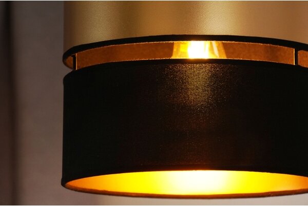 Brilagi - Lampadario a sospensione con filo ROYAL 1xE27/15W/230V diametro 25 cm nero/oro