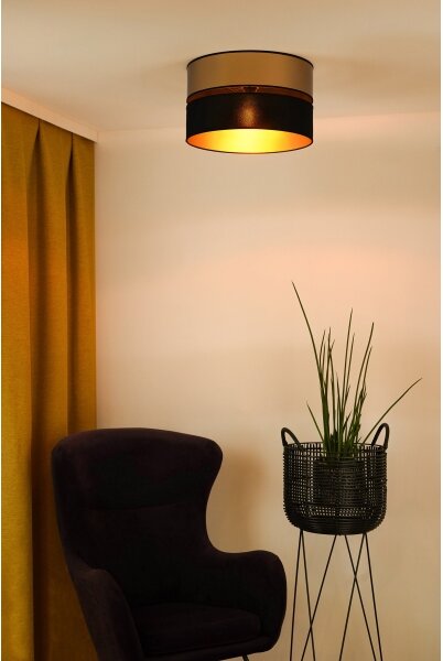 Brilagi - Plafoniera ROYAL 1xE27/15W/230V diametro 40 cm nero/oro